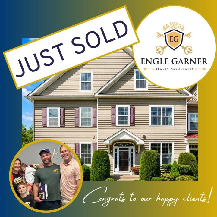 Just Sold graphic: Engle Garner Realty Associates with happy clients